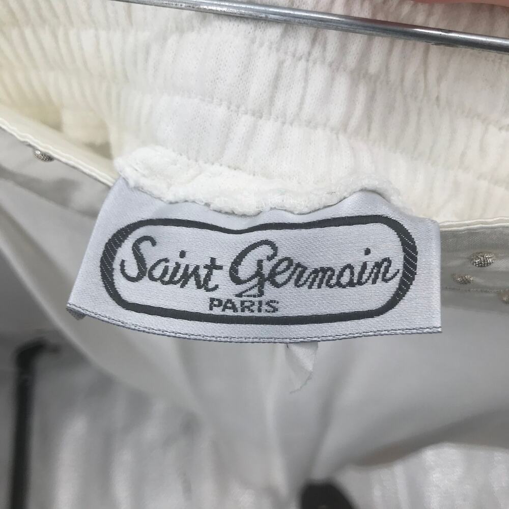 Saint Germain Vintage 2 Piece Sequin High Waist Padded Shirt & Pant Set XL New - Picture 6 of 8